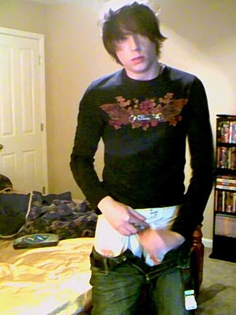 Trace smokes and strokes slim cock solo tease