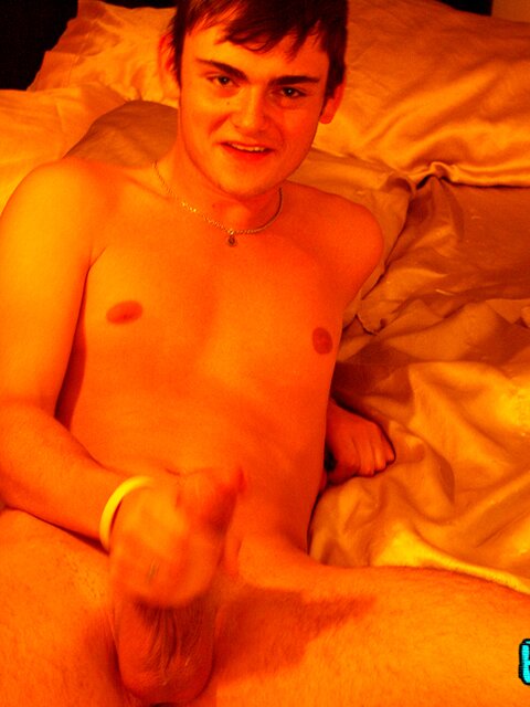 Reliance jerks slim twink cock to hot cum shot