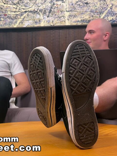 Thom massages and worships stressed Tyler French feet