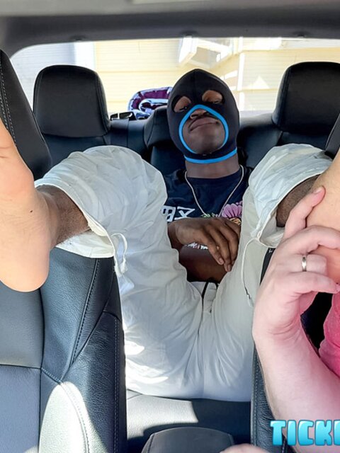 Eddy masked shy boy gets soles tickled on Snyft ride