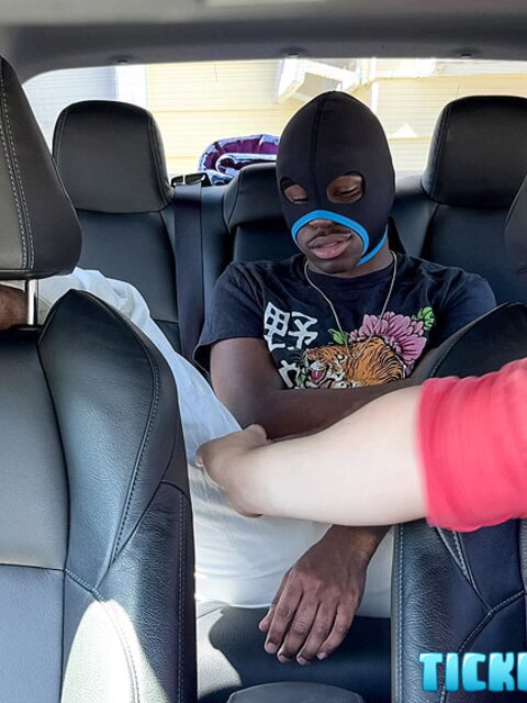 Eddy masked shy boy gets soles tickled on Snyft ride
