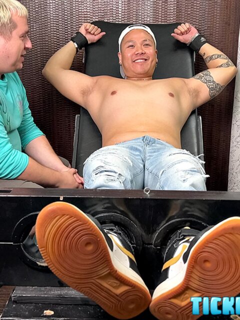 Matt tickles sexy Milus Slinger pits feet and raspberries