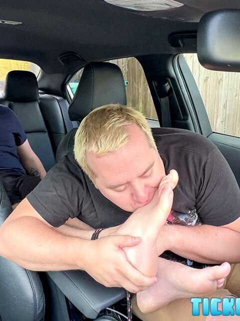 CDubs screams from lightest touches on his super-ticklish feet