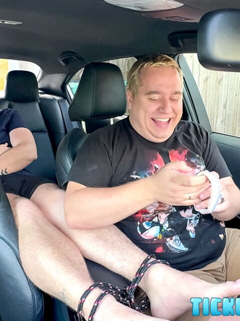 CDubs screams from lightest touches on his super-ticklish feet