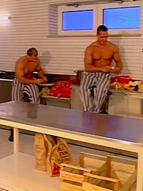 Raul, Ricardo and Roberto spit-roast jailhouse bottom