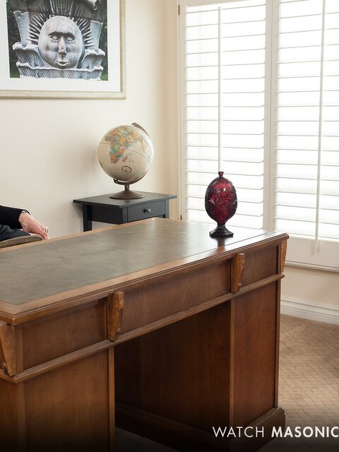 Master Jake breeds virgin apprentice Miles Fallon on the desk