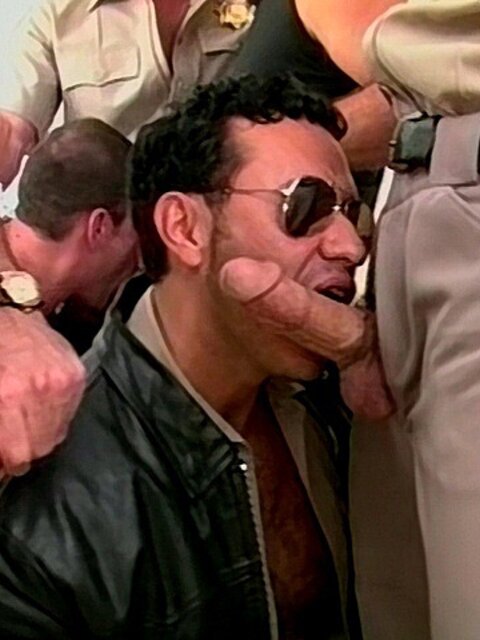 Jake Russell and Martin Petros deepthroat orgy with cop