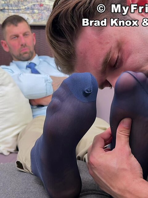 Boss Brad Knox makes new hire Troy The Stallion worship his dress socks and bare feet