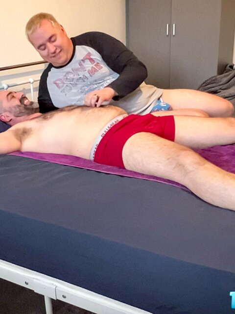 Matt discovers just how ticklish Scruffy’s armpits really are during their first session
