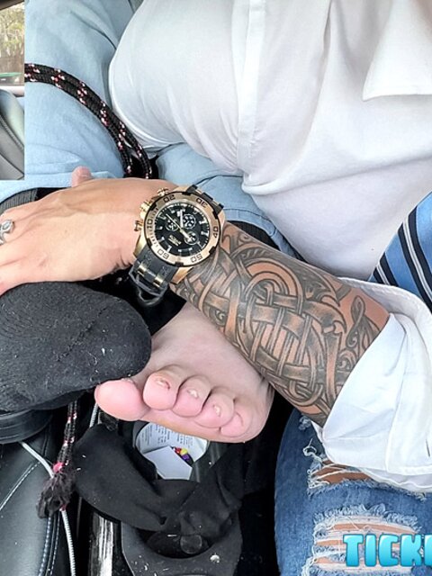 Milus tickles Matt mercilessly in the car