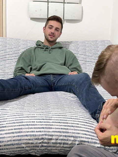 Ryder worships Dimitri’s gorgeous feet while Matt adds a few surprise tickles