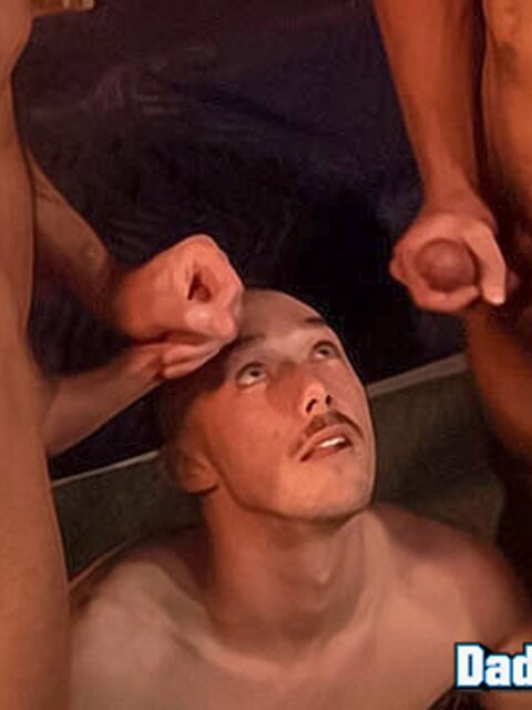 Dale Cooper, Bryan Slater and Kirk Cummings edge each other until they explode together