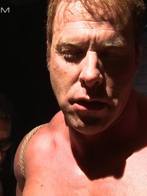 Derek Pain gets milked dry by Master Mulengro while still tightly roped up