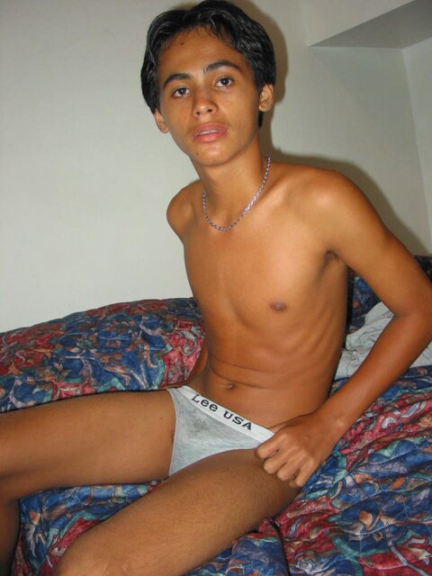 Cute thin filipino twink Charlie shows off his hard young cock