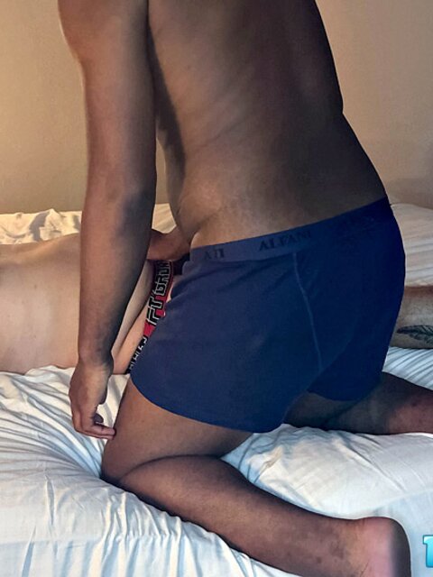 Sadistic Jamal ties Matt down and teases him with intense tickling and edging