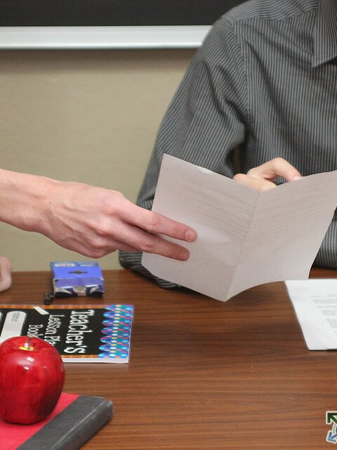 Elijah White and Max Morgan ditch grading papers for hot desk fucking