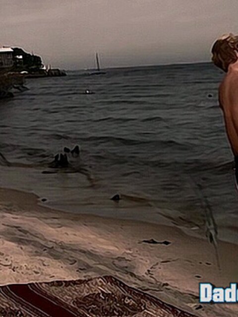 Christopher Daniels takes Colby Keller’s big dick deep in a hidden spot at the beach