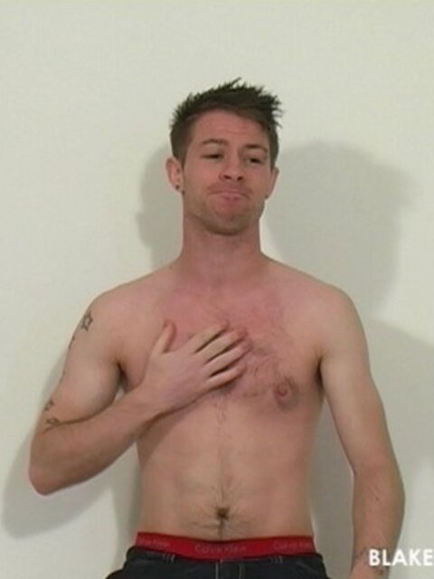 Cute newbie Rob K overcomes his nerves to stroke his lovely uncut cock
