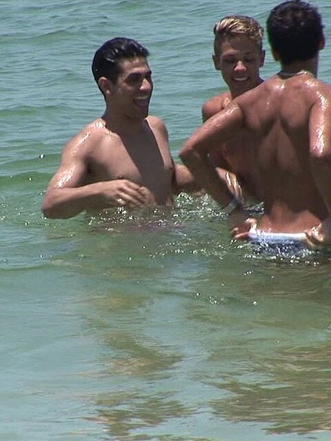 Mikael Pezzine gets sandwiched between Gustavo Henry and Tony D in a threesome
