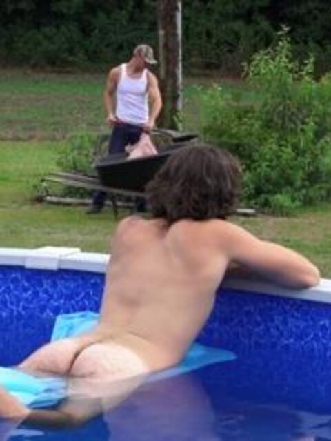 Brenner Bolton and Trevor Kingsly cool off with a hot poolside fuck
