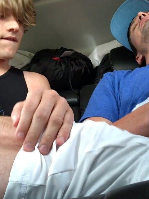 Robin Moore surprises Colby Chambers with a road trip blowjob