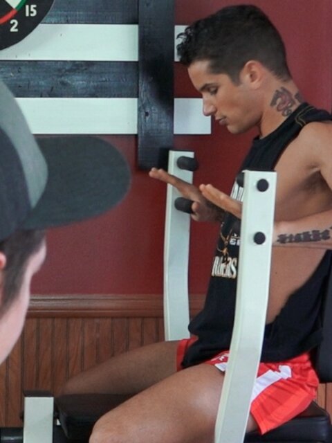 Colby Chambers hooks up with tattooed hottie Pierre Fitch for a gym fuck