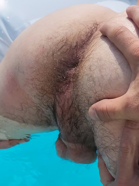 Colby Chambers eats Dylan Fruits on a pool float before filling his ass raw