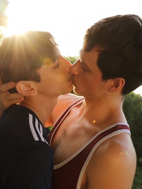 Dave Mitchell and Dakota Wonders share a romantic dusk fuck on the balcony