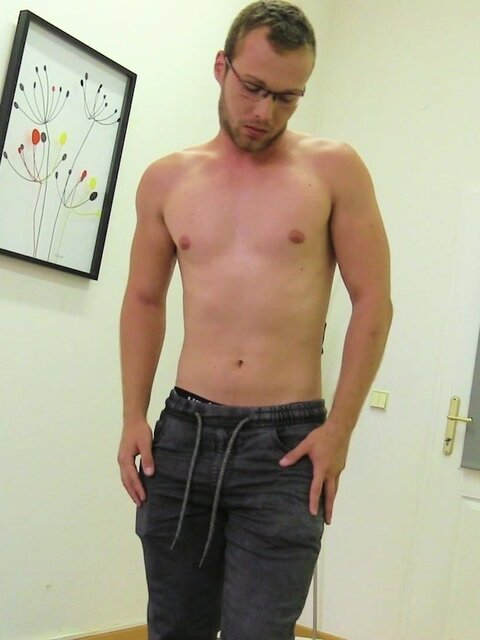 A car salesman applicant takes a first time ass stretching in the office