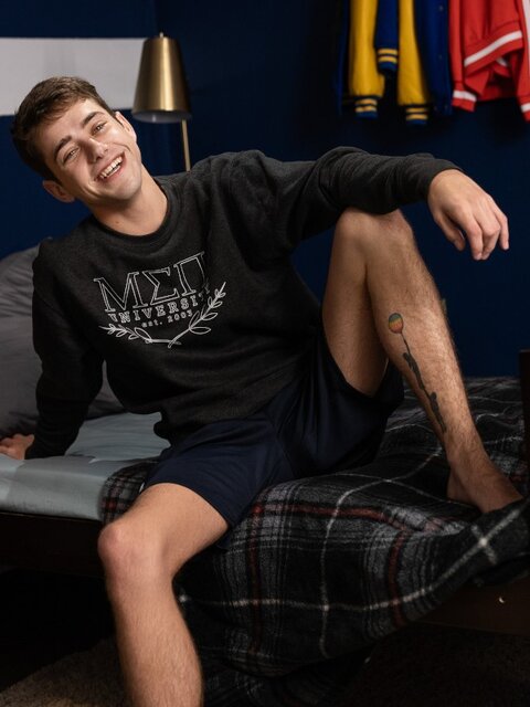 Joey Mills finds Trevor Brooks tied to the bed and decides not to untie him yet