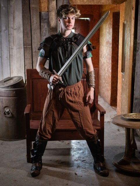 Jordan Lake distracts Shae Reynolds during LARP before they head inside for real action
