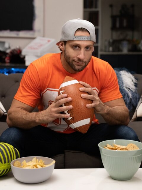 Dom King hides game day sex with Logan Aarons right behind their girlfriends