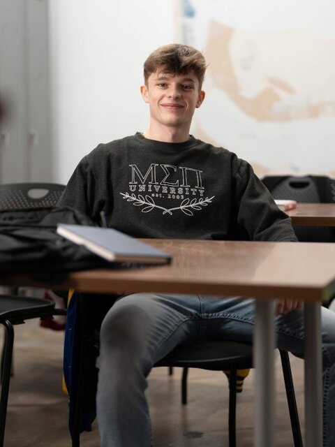 Professor Greg Dixxon gets fucked on his desk by frat bro Jake Preston