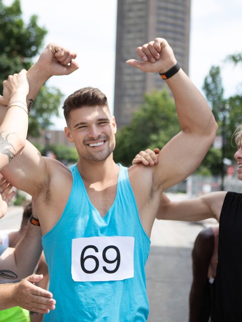 Marathon runner Trevor Brooks sneaks into the house of Malik Delgaty for a fuck