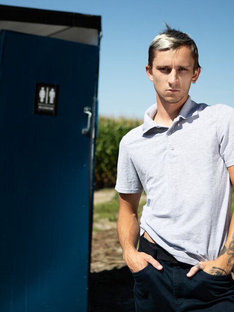 Theo Brady pranks Jordan Lake in a fake porta potty then rewards him at home